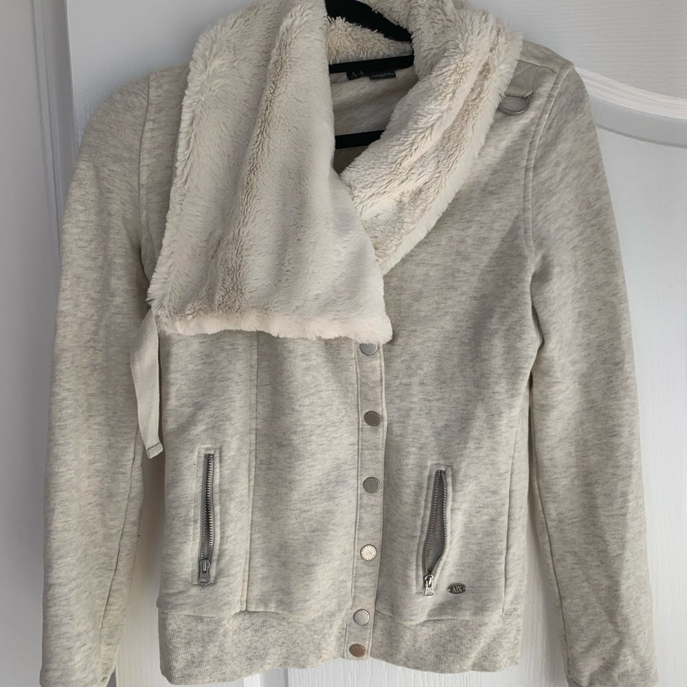 Armani exchange zip up/button sweatshirt
